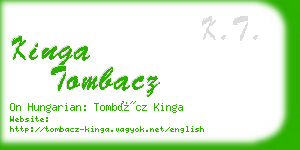 kinga tombacz business card